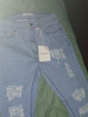 Earl Jeans Light Blue Ripped Skinny Jeans